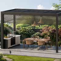Pergola motorisée pour patio, pergola électrique motorisée, pergola imperméable, pergola de jardin moderne