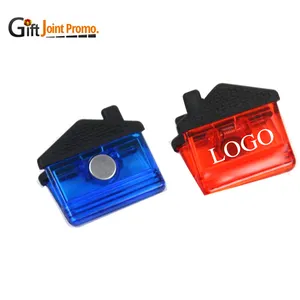 Hot Koop Reclame Geschenken Huis Vormige Magneet Memo Clip Gepersonaliseerde Magnetische Papier Memo Houder Clips