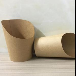 Contenitori in Carta Kraft per Patatine Fritte Resistenti all'Olio, Taglia Media, Prodotti OEM, Accettiamo Stampa, Bicchieri per Fast Food - Product Image 4