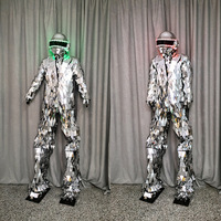 Costume de scène lumineux à LED avec technologie réfléchissante pour performance de danse alien