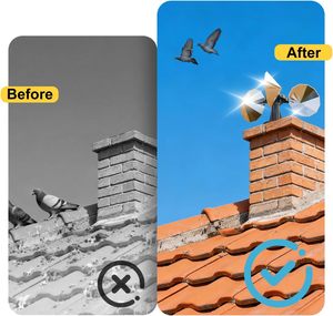 Entrepôt USA – Offre Spéciale Été 2026 : Dispositif Réfléchissant Anti-Oiseaux avec Base en Plastique pour Terrasse Extérieure - Product Image 4
