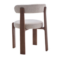 Chaise de salle à manger en bois massif au design nordique moderne, coussin de siège recouvert de tissu, chaise en bois de luxe pour salle à manger