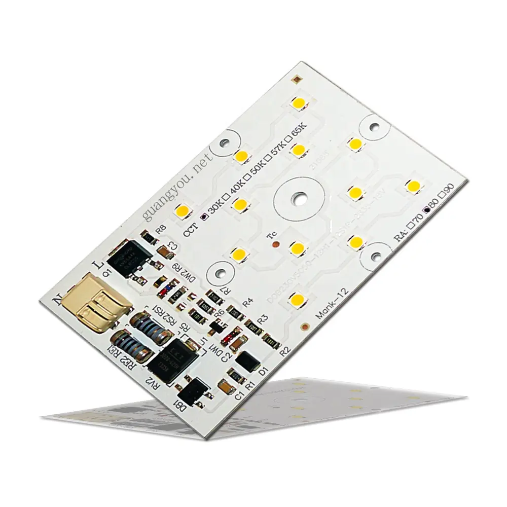 PCBA 보드 2835 SMD LED 드라이버 DOB 8W AC220V 75.3x49.5mm LED 모듈 (12H1 LED 렌즈 포함)