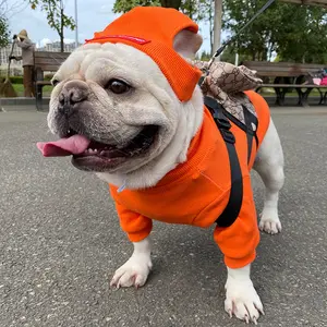 Grosir pakaian anjing mewah topi Sweater merek trendi setelan desainer anjing dan kucing pakaian hewan peliharaan modis dengan logo merek