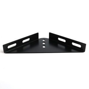 Trapezoidal Corner <b>Bracket</b> Steel Black 20 Mm Hole Furniture Hardware <b>Shelf</b> Support Bed Brace Minimalist Design Durable - Product Image 2