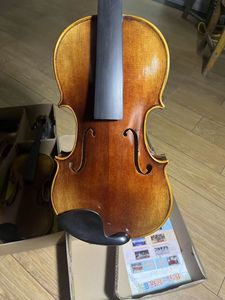 Violon de qualité supérieure de style antique avec des pièces en ébène flammé, niveau étudiant (SMV-11-01-03), fabriqué par un maître luthier - Product Image 3