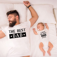 Cadeaux pour la fête des pères, t-shirts en coton pour papa, meilleurs t-shirts pour papa, vêtements assortis père et fils imprimés sur mesure, t-shirts pour hommes