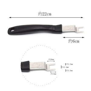 Fourchette de barbecue en acier inoxydable avec manche noir pour grillades au charbon de bois, accessoire de retournement durable et antiadhésif - Product Image 4