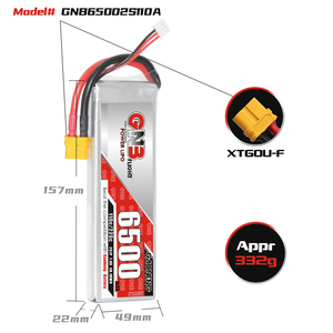 GNB GAONENG 2S 6500mAh 7.4V 110C 220C XT60 RC Baterai LiPo Pengosongan Tinggi Mobil Kapal XT90 DEANS EC5 300-Cycle - Product Image 4