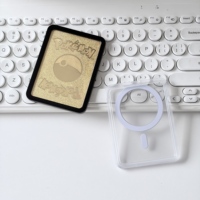 Support magnétique transparent en PC pour cartes à collectionner, mince, avec aimant puissant, pour affichage arrière de téléphone, accessoires de téléphone portable TCG, vente en gros