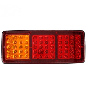 Feu arrière 12V 60 LED, clignotant, feu de recul, feu stop, feu de signalisation rouge/ambre, remplacement, garantie 2 ans pour camion - Product Image 1