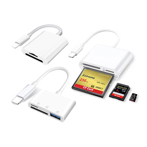 SD/TF/CF đầu đọc thẻ <span class=keywords><strong>USB</strong></span> Thẻ cho điện thoại <span class=keywords><strong>16</strong></span> 15 14 13 12 11 Pro Max cfcard cho máy ảnh Bộ chuyển đổi - Product Image 1