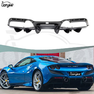 Joryee Kit de carrosserie de spoiler de diffuseur de pare-chocs arrière en fibre de carbone pour la Ferrari <span class=keywords><strong>F8</strong></span> Tributo <span class=keywords><strong>Spider</strong></span> 2020-2022 Accessoire de réglage - Product Image 1