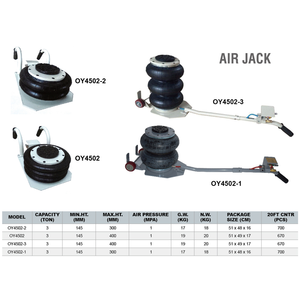 <span class=keywords><strong>Cric</strong></span> pneumatique triple sac <span class=keywords><strong>de</strong></span> 3 tonnes (6600 lb) à levage rapide avec longue poignée pour réparation automobile et entretien en garage - Product Image 3