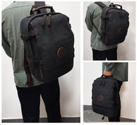 Sac à dos de voyage pour ordinateur portable en toile durable pour hommes Trendy Vintage Heavy Duty Design pour l'école de sports de plein air pour l'été