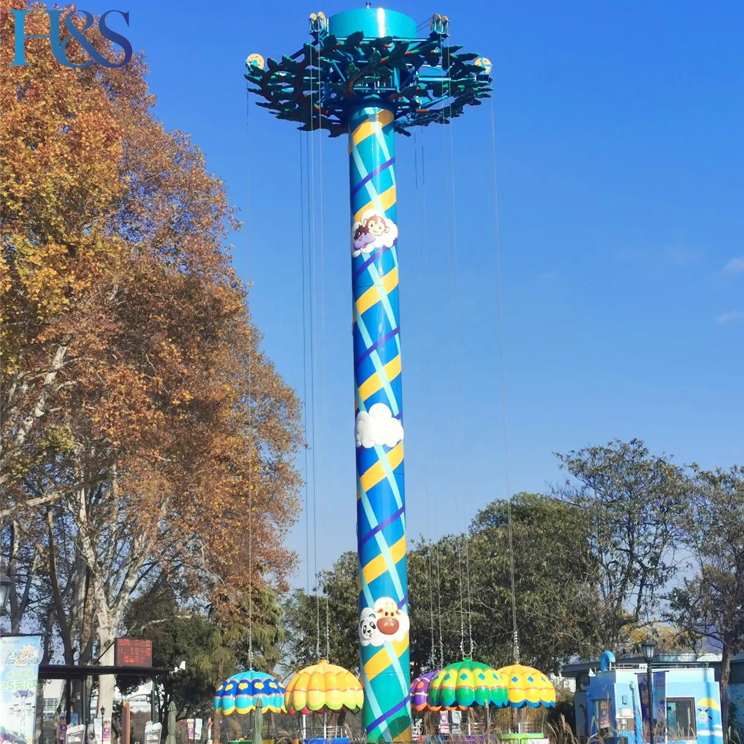 amusement park equipment sightseeing tower rides flying tower