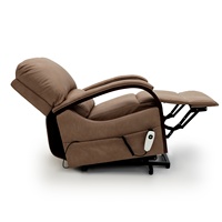Geeksofa Chaise inclinable électrique avec main courante en bois massif pour les personnes âgées et les patients.