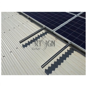 Soportes Solares ART SIGN de Fácil Instalación, Ajustables, de Aleación de Aluminio y Acero Inoxidable, Color Plata y Negro, con 20-25 Años de Duración - Product Image 1
