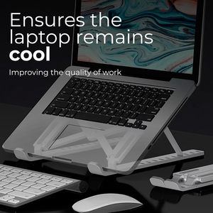 Soportes para Laptop Ajustables en 7 Niveles, Soporte para Laptop de Aluminio Ajustable, Soporte Elevador para Laptop para Escritorio, Compatible con Laptops de 9"-15.6" - Product Image 4