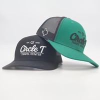 Casquette de camionneur en maille avec logo en cuir personnalisé, 6 panneaux, chapeau de sport en denim pour adultes, style Richardson 112 tendance