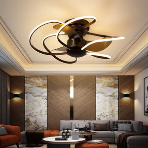 Luxury High-End 6-Speed LED Low Profile Ceiling <b>Fan</b> Silent Intelligent Timed Wind Speed Control 5 Modern DC Motor Metal <b>Bathroom</b> - Product Image 1