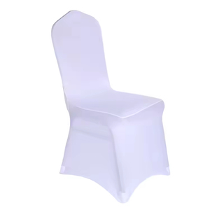 סופר fleated חתונה מתיחה חתונה לבן ספנדקס כריכת כיסוי עבור אירועי כיסאות המושב עם לוגו - Product Image 3