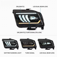 JOP4X4 phares LED complets clignotants séquentiels assemblage de lampe avant de voiture 2005-2009 phares pour Ford MUSTANG