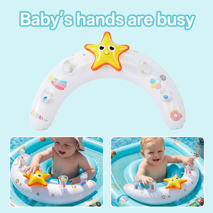 बेबी पूल कैनोपी 50 + यूनिकॉर्न तैराकी रिंग शिशु सुरक्षा सीट 6-36 मीटर डबल चैम्बर गर्मी समुद्र तट 20 पीसी थोक - Product Image 3