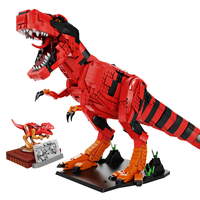 Juego de bloques de construcción de dinosaurios para manualidades, rompecabezas 3D, juguetes educativos de plástico, montaje de modelo, novedad, novedad de 2017