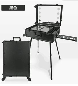 Boîte à cosmétiques portable avec lumières, grande, 24 pouces, légère, à roulettes, avec lumières LED pour le <span class=keywords><strong>maquillage</strong></span> - Product Image 4