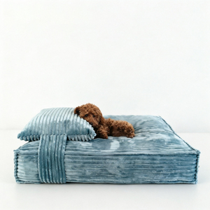 High Quality Eco-friendly Pet Corduroy Calming Mattress with Memory Foam Washable Cover All Seasons Pet Dog Bed - Product Image 1