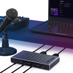 Tarjeta de Captura de Video con Salida 4K, Material de Aleación, Batería, Multiplataforma, Dispositivo de Audio para Transmisión en Vivo y Juegos, Transmisión Profesional - Product Image 1