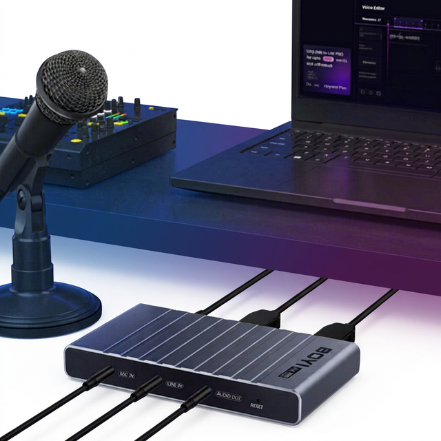 Video Capture Card 4K Output Alloy Material Battery Multi Platform Live Streaming Gaming Audio Device Professional Broadcasting