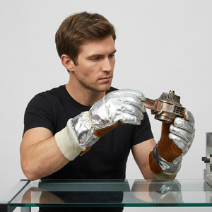 Heat Resistant Aramid Safety <b>Gloves</b> <b>Knit</b> Wrist Abrasion Resistant Latex Free Smooth Texture Full Coverage - Product Image 5