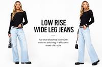 Jeans de Mujer, Color Azul Hielo, Lavado Decolorado, Corte Holgado y Recto, Estilo Vintage Y2K