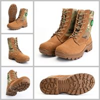 Sepatu Bot Tinggi Kulit Sapi Suede untuk Hiking Luar Ruangan, Berkemah di Gunung, Pemadam Kebakaran Hutan, Kamuflase Pemadam Kebakaran, Asal Henan