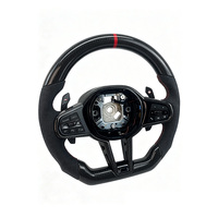 Volante de Fibra de Carbono y Cuero Perforado de Alta Calidad con Costuras Personalizadas para BMW M3 M4 G82 M5 G90 G87 G30