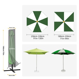 Funda Protectora Impermeable para Sombrilla de Patio 300D, con Protección UV y Cierre, Compatible con Sombrillas Cantilever y Offset - Product Image 2
