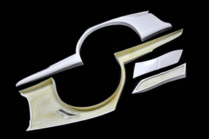 Paire de pièces détachées pour véhicules EVO 8 9 VTX ber Evo, paire de garde-boue arrière non peintes, en fibre de verre - Product Image 5