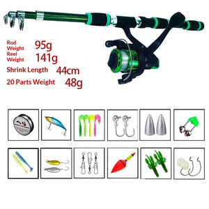 <span class=keywords><strong>Ensemble</strong></span> de cannes à pêche complet avec canne télescopique, moulinet <span class=keywords><strong>spinning</strong></span>, leurres, hameçons et canne de voyage - Product Image 2