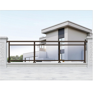 Modern tasarım açık alüminyum bahçe çit Villa teras için küpeşte lazer kesim plaka korkuluk balkon korkuluğu - Product Image 5