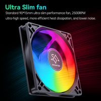 SNOWMAN Dissipateur thermique épaissi à 6 caloducs, ventilateur de refroidissement CPU PWM 4 broches RGB, dissipateur thermique horizontal ultra-plat, ventilateur de refroidissement blanc