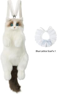 Fábrica personalizada mascotas gato vivo relleno lindo gato de simulación juguetes de peluche muñecas realista gato en forma de mochila juguetes gran Ragdoll bolsa - Product Image 2