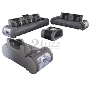 Sofá de lujo con cubierta de cuero para sala de estar, mueble Seccional de cuero rosa, multifuncional - Product Image 5