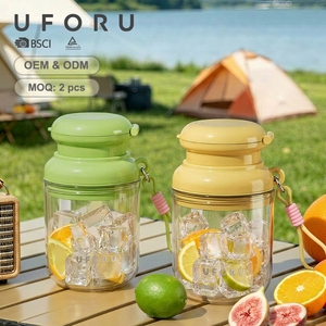 Botella para Hacer Hielo UFORU, Taza de Agua de Plástico con Sistema de Liberación de Presión, Taza de Viaje a Prueba de Fugas para Deportes y Campamentos al Aire Libre - Product Image 1