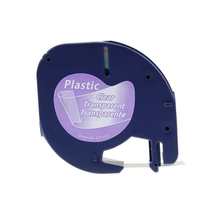 Cinta de Etiquetas Autoadhesiva Multiusos de Plástico Transparente con Letras Negras de 12 mm x 4 m, Compatible con <span class=keywords><strong>DYMO</strong></span> S0721530 12267, para la Impresora de Etiquetas <span class=keywords><strong>LetraTag</strong></span> - Product Image 2