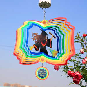 Venta al por Mayor de Molinillos de Viento Rectangulares de Metal Impermeables con Diseño de Colibrí de 12 Pulgadas, Estilo Art Deco, Color Personalizable para Decoración de Jardín - Product Image 3
