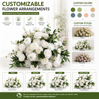 Centres de table de luxe en soie blanche, roses et orchidées, arrangements modernes de haute qualité pour mariage, élégants et raffinés, pour intérieur Tuoji