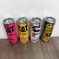 25Pcs 20oz Filtre à Huile Moteur Tasse de Voyage Double Isolation avec Couvercle et Paille Chat Grunge Huile Chaude Boisson Froide Tasse à Café de Voyage
