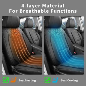 Housse de siège avant universelle EKR en cuir PU, protection de siège, coussin, accessoires intérieurs automobiles pour la plupart des véhicules - Product Image 5
